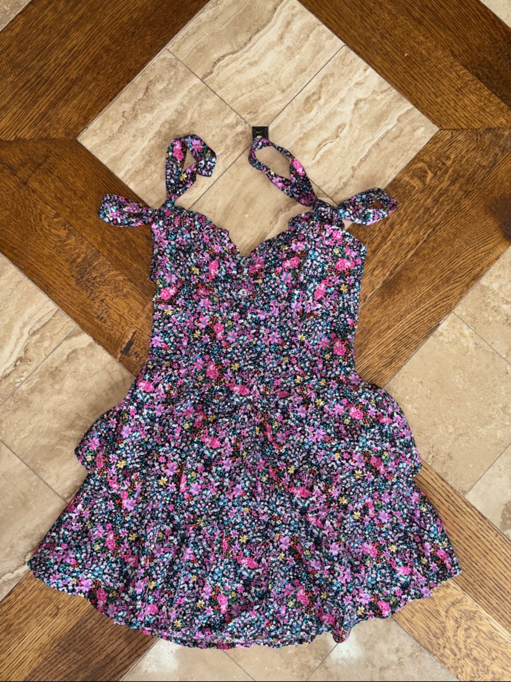Katie J NYC Junior Mason Print Dress (discontinued print)